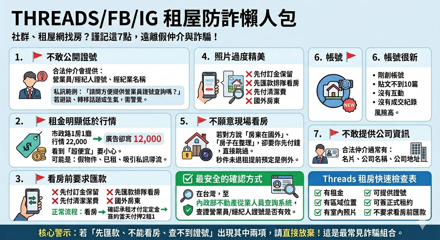 租屋防詐懶人包